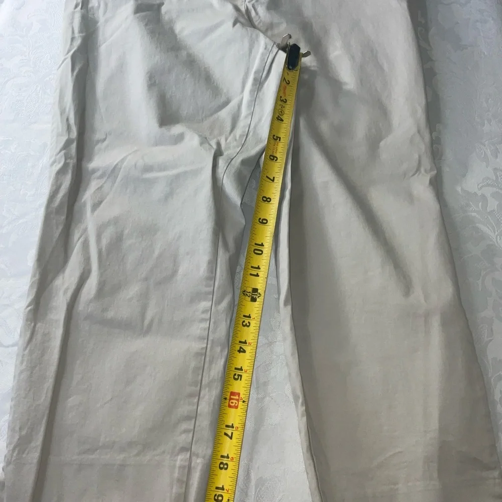 Talbots Petites Women's Cotton Stretch Jeans Cropped Size 12P Light Khaki/Beige - Picture 5 of 7